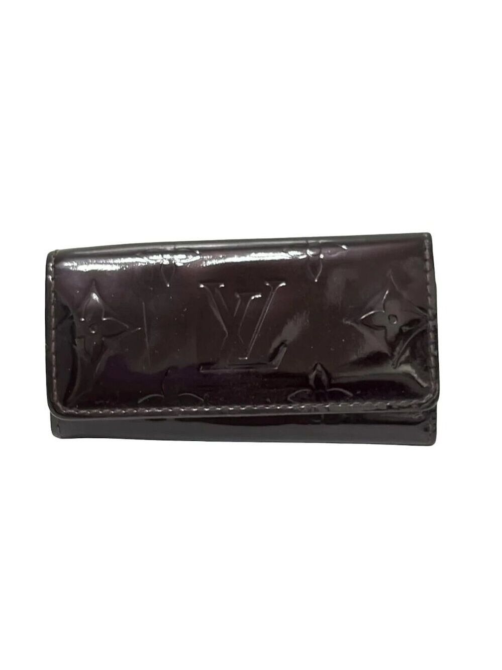 Authentic LOUIS VUITTON Multicles 4 Amarante Monogram Vernis Key Case bran157-11